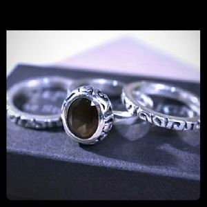 Silpada stackable smoky quart ring